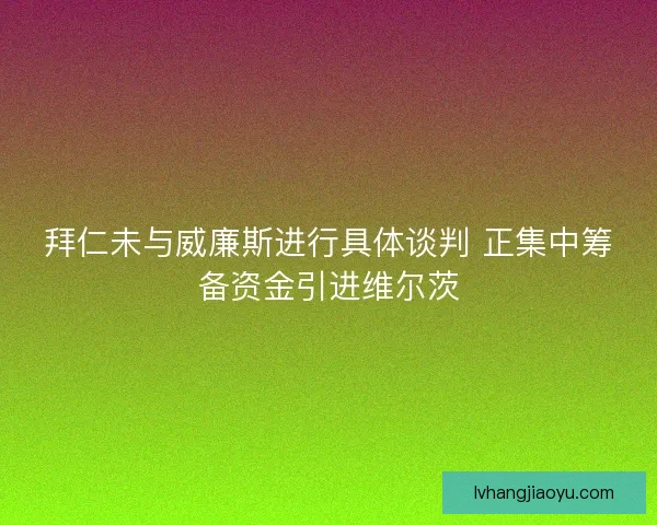 拜仁未与威廉斯进行具体谈判 正集中筹备资金引进维尔茨
