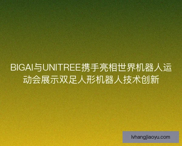 BIGAI与UNITREE携手亮相世界机器人运动会展示双足人形机器人技术创新